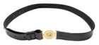 Us Officers Black Leather Belt