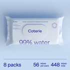 Coterie Baby Wipes  8 Pack  448 Count  Unscented Wipes  99  Purified Water  P   