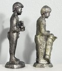 Michael Ricker Pewter Figurine Set Boy Christmas Stocking Train Vintage