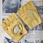 Vintage Style 1960   70s Natural Suede Leather Cycling Gloves Mitts Eroica Retro