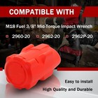 Red Fuel Mid-torque Impact Rubber Protective Boot Compatible With M18 Fuel 