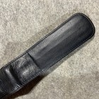 Vintage Bree Pen Case   Sleeve Black   Tan Leather Pouch - Double Barrell