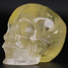 3 5  Quartz Citrine Crystal Carved Crystal Skull  Realistic  Crystal Healing