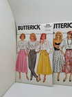 Lot Of 3 Vintage Butterick Sewing Patterns  1980s Skirts  Blouses Dress  Sizes 8