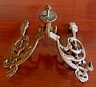 Antique Victorian Cast Iron Hall Tree Double Hooks Ornate Design