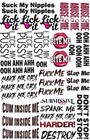 38 Naughty Temporary Tattoos Adult Body Art Slave Kinky Sex Hot Slutty Stickers