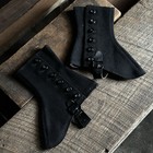 Antique Pair Of Wool 6 Button Ladies Spats  Vintage Footwear  Lot 10