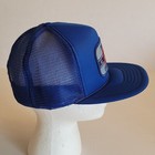 Vintage Greyhound Bus Hat Mens Blue 1980s 10 Years Safe Driving Snapback Cap
