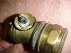 Antique Auto-lite  Brass Coal Miner s Carbide Light  Mining Helmet Lamp Lantern