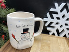 Rae Dunn By Magenta    let It Snow    20oz Snowman And Snow White Mug New Gift Idea 