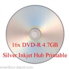 100 Smartbuy 16x Dvd-r 4 7gb Silver Inkjet Printable Blank Recording Disc