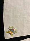 Lot Of 3 Vintage Linen Asian-themed Embroidered Napkins 11x10
