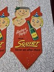 1956 Original Squirt 6 Pack Insert Cardboard Litho Advertising Sign - Rare
