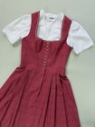 Wenger Burgundy German Folk Bavarian Tyrol Midi Dirndl Dres Oktoberfest Size 36