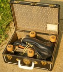 Vintage Chicago Skates Rollerskates Wood Wheels Case Hub Roller Rink Pat 1914 7