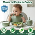 Silicone Baby Feeding Set  Baby Weaning Supplies  Eating Essentials Utensils    
