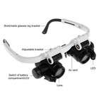 2 Led 8x 15x 23x Adjustable Lens Jewelry Watch Repair Magnifier Head Eye Loupe