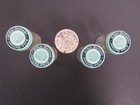 Lot Of 5 Vintage Glass Alka-seltzer Bottles W  Tin Lids 2 3 4  Tall Empty