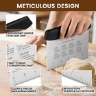 Schvubenr Dough Scraper Set With 2 Flexible Bowl Scrapers - Black blue