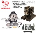 Hv6 Rotary Table 4 Slot 6  150 Mm Tailstock Indexing Plates Set Clamping Kit Usa