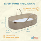 Baby Changing Basket With Pad     Soft Cotton Moses Basket  Waterproof Liner   Sof