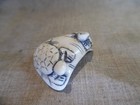 1950s Japanese Netsuke Two Turtles Minogame Bovine Bone Signed Ini
