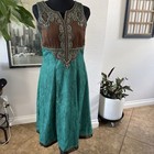 Mini Singh Women   s Blue Net Anarkali Salwar Kameez Set  Custom Size