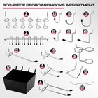 Pegboard Organizer Peg Board Hooks 300-piece Hooks For Black
