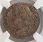 Scotland 1680 Charles Ii 1 8 Dollar Scarce Finest Graded Ngc F12 - Pop Only 1