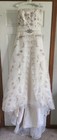Unique Mon Cheri Ivory   Lavender Wedding Dress Size 8 10 Never Worn 