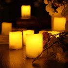 6 Pcs Battery Operated Flameless Votive Candles Remote Timer Realistic Flicker