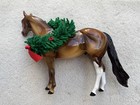 Peter Stone Ideal Stock Horse Glossy Bay Holiday Christmas Ish Wreath