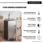 Edgestar Kc1500 15 w 1 Tap Kegerator - Stainless Steel