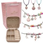  Bracelet Making Kit  Diy Craft  Girls Gifts For Kids  Pink And Blue Christmas 