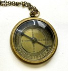 Antique Brass Pocket Compass With Chain Nautical Vintage Navigation Pendant