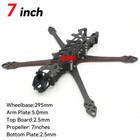 7  Carbon Fiber Frame Kit Fpv Freestyle Quadcopter Frame Wheelbase 295mm Arm 5mm