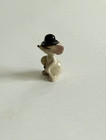 Vintage Hagen Renaker City Mouse Miniature Figurine Bowler Hat Ceramic Figurine