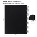 8 5x11inches Hardbound Sketch Book  Spiral Bound Sketch Pad  80-sheets 90gsm    