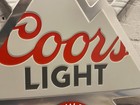 Coors Light Beer Nhl Hockey Sign Tin Metal Embossed National Hockey League