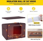 Cat House Outdoor Insulated Cat Feral Kitty Shelter W  Warm Liner Winter