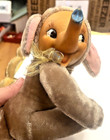 Vintage Rubber Face Famus Corp Japan Elephant Stuffed Animal Squeak Toy W Tag