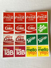 Vtg Soda Vending Machine Coca-cola Cherry Coke Tab Sprite   Stickers Full Sheet