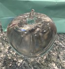 Tiffany   Co Brilliant Crystal Apple Signed Paper Weight Beautiful Vintage Read