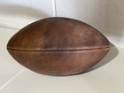 Vintage Mid 20th Century Leather Football   No Brand Name Visible  8 Laced