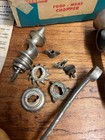 Antique No 1 Universal Cast Iron Manual Food Chopper  Meat Grinder   Box