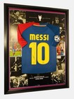 Lionel Messi Signed Fc Barcelona Uefa Cl Jersey Framed With Coa