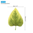 80pcs 5 12x3 15  Artificial Silk Sunflowers Leaf Artificial Green Fake Leaves