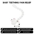 Baby Food Grade Silicone Teether Toy With One Piece Design Pacifier Clip Holder 