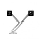 New Ergotron Mxv Desk Dual Monitor Aluminum Arm Ergonomic 24  Lcd Display Mount