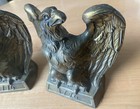 Vintage Pair Of 1776 Colonial Virginia Bold Eagle Brass Bookends 1968